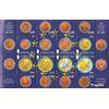 Prophila Collection Gibilterra 989-996 Minifoglio (Completa Edizione) MNH ** MNH 2002 Introduzione di Euro (Francobolli per i Collezionisti) Monete e Banconote sul Francobollo