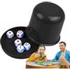 Generic Set di dadi e dadi | Set di tazze per dadi | Coppa di dadi in pelle, tazze di dadi per giochi da tavolo, Set di dadi con tazze cubo, Shaker per dadi da poker, cubetti personalizzati Setm Cube con