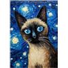 Generic Notte stellata gatto siamese puzzle 300/500/1000 pezzi (500 pezzi (38 × 52 cm)