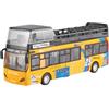 Milageto Giocattolo in Autobus a Due Piani a Doppio Decker con luci e Suoni in Autobus Città Tira Indietro per Ragazze Regalo per Il Compleanno, Giallo