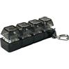 Opdestn Tastiera Fidget Toy, Portachiavi Fidget Tastiera con Lucis Colorate, Finger Fidgets Clicker Keychain, 4-in-1 Pulsante Tastieras Antistress Giocattolo, per la Decompressione della'ansia