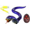 Amagogo Simulazione elettrica Serpente Serpente Serpente Realistico Strisciante Animale Lingua Retrattile Giocattolo Serpente Elettrico per scherzi pratici, Blu