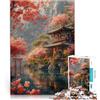 LKSDCBOT Puzzle per adulti da 1000 pezzi fiore di ciliegio giapponese Fatto di legno，Adatto a persone dai 14 anni in su Giocattolo educativo per l'apprendimento Regali di giochi impegnativi。misurare：50x75cm