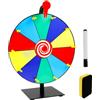 Eyoulife Ruota della fortuna da girare 30 cm, ruota della fortuna con pennarello cancellabile, con base magnetica in metallo, ruota girevole per fai da te, giochi della lotteria, giochi di parole