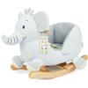BIECO Peluche Elefante Tiko | Sedia a Dondolo per Bambini con Cintura di Sicurezza | Altalena per Bambini | Età Consigliata: 9 Mesi in Su, in Legno