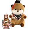 Sollee Peluche Animale Da Laurea - Lontre Cartoon Abbracciate Decor,Animale Realistico con Diploma e Cappello per Regalo Laurea Compleanno Natale Decorazione