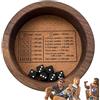 Generico Vassoio per dadi Farkle, gioco di dadi classico Farkle con vassoio,Vassoio per dadi robusto | Il design divertente del gioco da tavolo evita il lancio dei dadi per la serata di gioco in famiglia