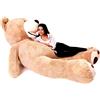 MAKOSAS Orso Peluche Gigante - Peluche Giganti 260 cm - Orsacchiotto gigante - Orsetto di Peluche - Idee Regalo Anniversario, Compleanno, Sorprese Romantiche - Regali Bambini, Ragazza, Fidanzata - Marrone
