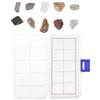 LRXIYODE Set Kit di Rocce Minerali per con 10 Campioni Geologici Naturali Assortiti Collezione Didattica con Scatola Espositiva Kit di Geologia Educativa per Scuola Elementare e