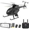 NULA YU Xiang F119S MD500 Elicottero RC 1/16 con flusso ottico, motori dual brushless, modalità di volo 6G/3D e luci a LED - Hobby 2.4G 9CH Little Bird Militare Elicottero Modello RTF
