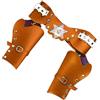 W WIDMANN MILANO Party Fashion - 85022 - Cintura da cowboy deluxe, marrone, con 2 tasche e stella da sceriffo, taglia unica, Wild West, costume, accessorio, carnevale, festa a tema