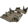 Tims Plum Set di 3 rovine per tavolo, pareti modulari da 28 mm, stampa 3D in plastica PLA, accessori da tavolo per Wargaming, miniature, D&D & Warhammer 40k, grigio