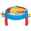 Dolu Globo Giocattoli - Tavolino Multiattività 2 in 1 con Formine Costruzioni e Matite Colorate, 68 x 41 cm 40894