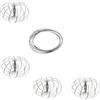 GUTEINTE Magic Anelli di Flusso Gioco Interattivo Divertente Antistress Bracciale in Acciaio Giocattoli Freschi per Bambini Divertenti Trucchi Magici, Colore Argento (5PCS)