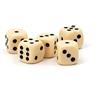 WeLoveBeads XL dadi (20 mm) avori/nere - fatto en germania - WeLoveBeads - 5 pezzi