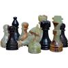 Marble Hives Set di pezzi di scacchi in marmo | Figure in pietra intagliate a mano per adulti, pezzi di scacchi compatibili con tavole da 10, 12 e 15 (nero e verde)