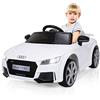 COSTWAY Audi 12V Auto Elettrica per Bambini, Macchina Elettrica con Velocità 2,5-5 km/ora, con Telecomando USB MP3 Luci LED (Bianco)