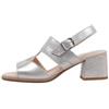 CALLAGHAN 29211 Sandali Moda Donna Kibow Pelle Laminata Platino Tacco Grosso 6Cm Suola Gomma