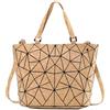 aolaso Borsa tote geometrica, borsa a mano in sughero, con manico superiore, borsa a tracolla estiva, borsa da spiaggia per donne e ragazze (borsa con tracolla lunga)