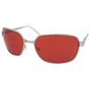 The Movie Shop Ltd Tyler occhiali da sole, cornice d'Argento / Lente rossa polarizzata, Classico, Unisex adulti