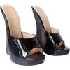 TIKENBST tacchi donna Sandali Con Tacco Alto 18 Cm Pantofole Con Tacco Alto Piattaforme Donna Zeppe Flip Flop,Black-40