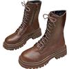 Generico Stivali Biker Donna con Tacco Traforati Leggeri Comodo con Tacco Largo Boots Stivali da Donna Comodi Stivaletti Alt Casual Rilassato in Stile Europeo E Americano