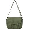 NVOQILIN Giapponese Crossbody Borse Per Le Donne Degli Uomini Tela Postino Borsa Messenger Bag Grande Capacità Spalla Vintage Canvas Shoulder, Verde, One Size