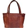 Madosh Borsa a spalla da donna Borsa in vera pelle marrone Borsa shopper per tutti i giorni