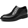 VIBLiSS Abito Classico da Uomo Oxfords, Altezza Crescente Formale Moderna Lace Up Scarpe con Rialzo per Matrimonio Aziendale,8cm Black,41 EU