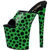 BeAUZQ Sandali Estivi da Donna Tacco Alto 20CM Muli a Spillo Fashion Wave Point Design Pompe Sexy Stripper Club Pole Scarpe da Ballo Taglia 35-46,Verde,40 EU