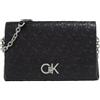 Calvin Klein RE-Lo Shoulder Bag MD-EMB, Borse Donna, CK Nero, One Size