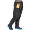 JCWGLY Stivali da Pesca Pantaloni Caldi per Trampolieri con Stivali da Uomo, Stivali da Pesca Leggeri con Tasche, Adatti al Piede (Color : Black, Size : 44 EU)