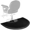 VEVOR Tappetino da Salone per Parrucchieri 1220 x 905 mm Tappetino Semicircolare per Sedia da Salone, 13 mm di Spessore, con Taglio Rotondo, Facile da Pulire e Bordi Smussati Anti-Inciampo, Nero Opaco