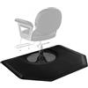VEVOR Tappetino da Salone per Parrucchieri 1225 x 1505 mm Tappetino Esagonale per Sedia da Salone, 13 mm di Spessore, con Taglio Rotondo, Facile da Pulire e Bordi Smussati Anti-Inciampo, Nero Opaco