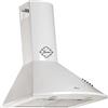 GURARI Cappa aspirante da parete GCH C 046 WH 6, design 60 cm, colore bianco, capacità di aspirazione 1000 m³/h, 3 livelli, aria di circolazione/scarico