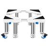 YiHYSj Colonne per Lavatrici e Asciugatrici Basi Mobili Vassoio per Frigorifero Carrello Regolabile Lunghezza/Larghezza 45-65 cm Pesanti Lavastoviglie Stand 360 ° Rotazione - 400 Kg