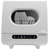 BGAZA Lavastoviglie da appoggio portatile da 1200 W, mini lavastoviglie con 12 prese di spruzzo Pulizia a 360 gradi