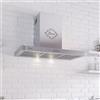 GURARI Cappa da parete GCH F 461 IS 7 N, cappa aspirante 70 cm, in acciaio inox, 1000 m³/h