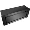 Gurari 217 PRIME - Cappa da soffitto, 52 cm, colore nero, con cornice e pannello frontale in vetro nero, 3 livelli, 1000 m³/h, cappa da incasso, cappa di scarico, cappa di ricircolo, telecomando