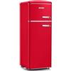 Severin RKG 8890 Retrò - Frigorifero Doppia Porta, 206 Litri, Statico, colore Rosso, Aperura Porta a Sinistra