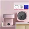 Generic Lavatrice pieghevole, lavatrice portatile Mini 9L con luce blu e design agli ioni d'argento, lavatrice portatile pieghevole per campeggio, viaggi, camper, autoguida