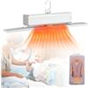 JUNZAI Asciugatrice Da Campeggio, 400 W, Temperatura Costante 80 ℃, Bassa Rumorosità Asciugatrice Portatile, Per Appartamenti Rv Travel, Dormitori,White