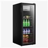 Generico SC-128 128L Mini Glass Door Refrigerator - Single Door Wine Cooler & Beverage Fridge with Freezer, Frost-Free, Grade 1 Energy Efficient, Portable for Home, Hotel, Garage, Outdoor