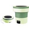 Generico Lavatrice pieghevole portatile da 7 litri. Piccolo secchio for biancheria automatica(Green)