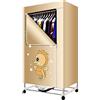 CABINE Essiccatore Elettrico Portatile a 2 Livelli, Armadio Di Asciugatura a Risparmio Di Energia Riscaldata a 15 Kg/Khaki
