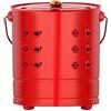 CYJAZNHH Gabbia da giardino in metallo per inceneritore, Inceneritore for esterni, inceneritore da giardino, secchio for la combustione dei rifiuti in acciaio inossidabile con coperchio, maniglia portatile, in