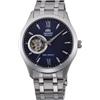 Orient Contemporary Open Heart - Orologio Da Uomo Automatico a Carica Manuale Casual Bracciale e Cassa In Acciaio Metallizzato Quadrante Blu - TAG03001D0 AG03001D