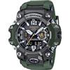 CASIO Orologio da uomo al quarzo con cinturino in acciaio inossidabile GWG-B1000-3AER, Verde, Militare