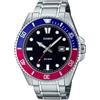 Casio Collection - Orologio da polso da uomo al quarzo Casual bracciale e cassa in Acciaio INOX di colore Grigio display analogico nero - MDV-107D-1A3