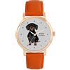 Toff London Black Dachshund Dog Watch Ladies 38mm Case 3atm Resistente all'acqua Movimento al quarzo progettato su misura Lusso alla moda
